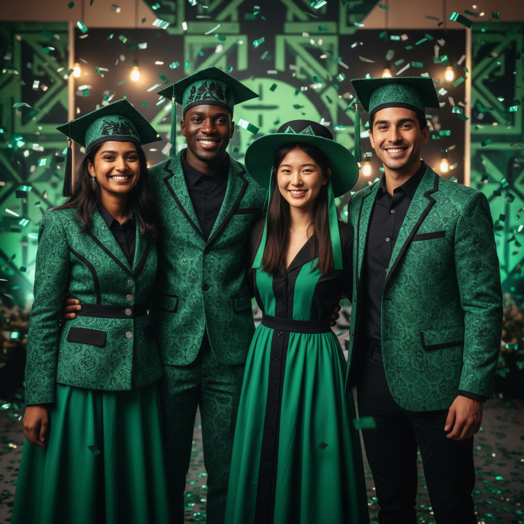 Guests in a graduation event world